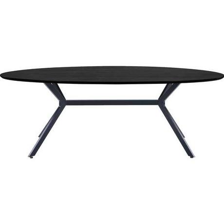 mutoni Table à manger Bruno ovale noir 220x100  