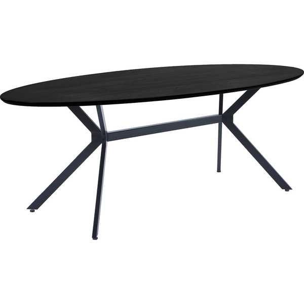 mutoni Table à manger Bruno ovale noir 220x100  