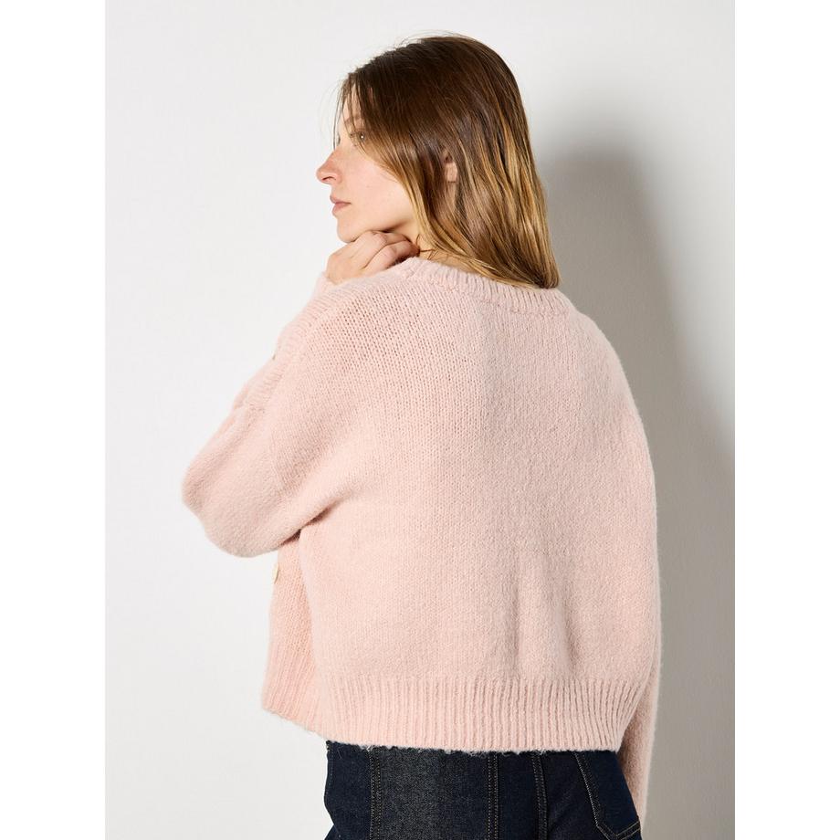 APRICOT Pullover mit gehäkelter Gänseblümchen-Applikation  