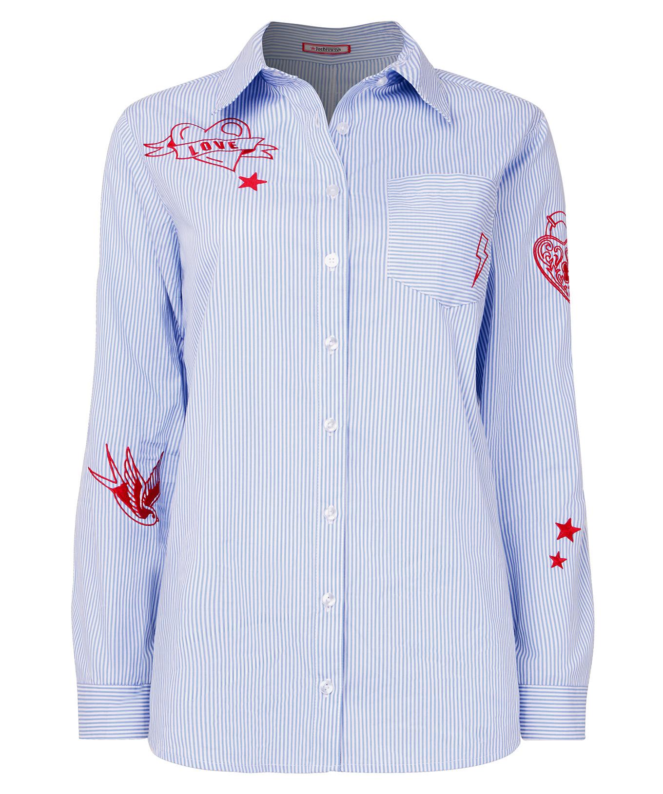 Joe Browns  Chemise Brodée Fines Rayures 