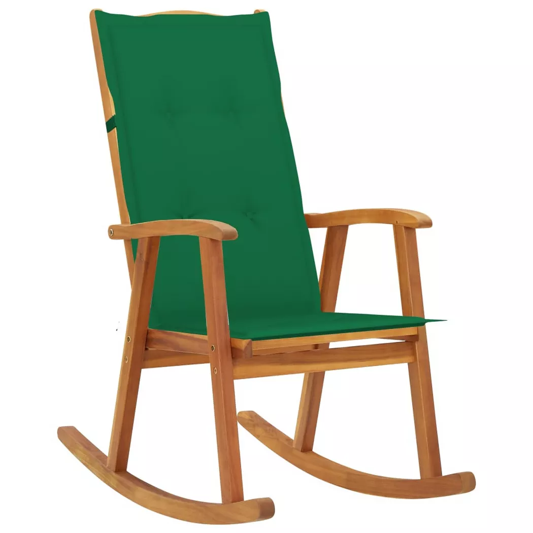 Chaise vidaxl interieur H. 117 cm vert en bois massif