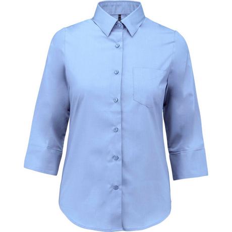 Kariban Camicia Donna Maniche 3/4 Popeline  