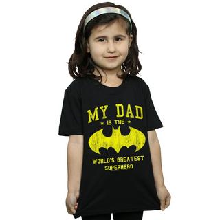 DC COMICS  Tshirt BATMAN MY DAD IS A SUPERHERO 