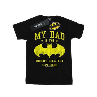 DC COMICS  Tshirt BATMAN MY DAD IS A SUPERHERO 