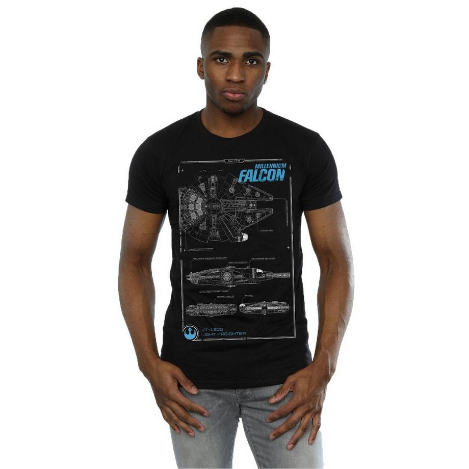 STAR WARS Force Awakens Millennium Falcon Manual T-Shirt  