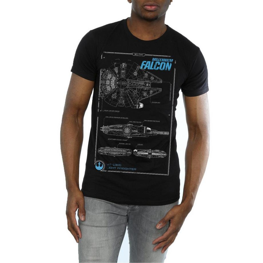 STAR WARS Force Awakens Millennium Falcon Manual T-Shirt  
