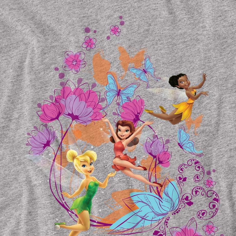 Disney  And Butterflies Maglietta Campanellino E Rosetta 