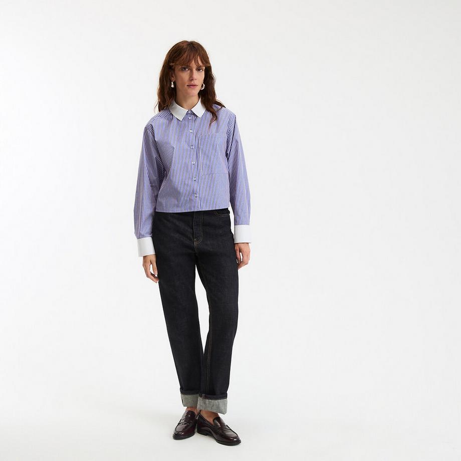 La Redoute Collections Camicia a Righe Corta Oversize  