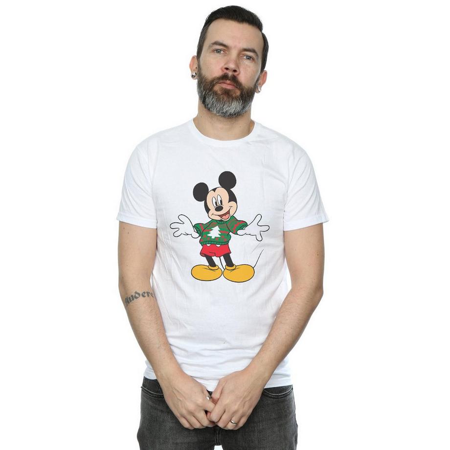 Disney Mickey Mouse Christmas T-Shirt Stampata  