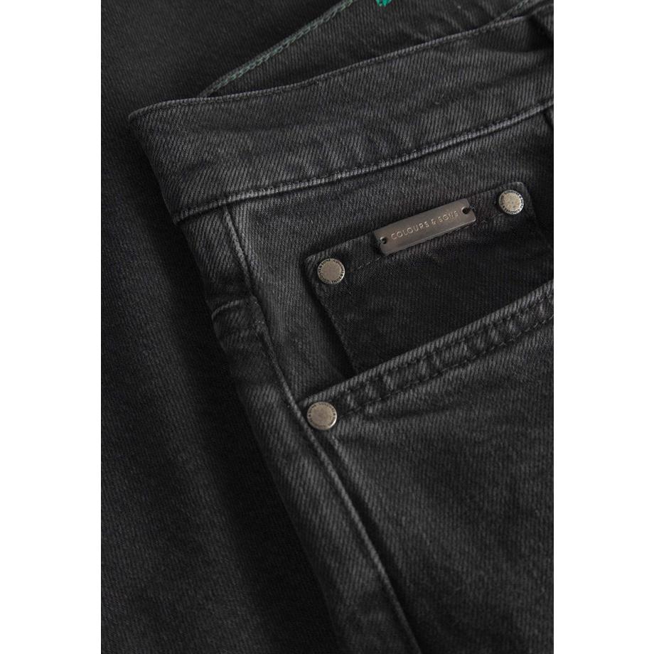 Colours & Sons Denim Cropped Tapered Fit Jeans  