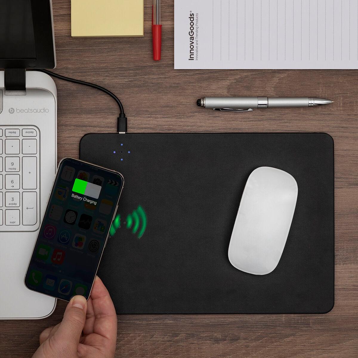 InnovaGoods  Tapis de Souris avec Chargeur Sans Fil 2 sur 1 Padwer InnovaGoods 