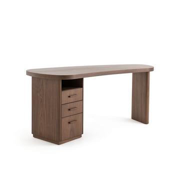 Bureau forme organique en noyer
