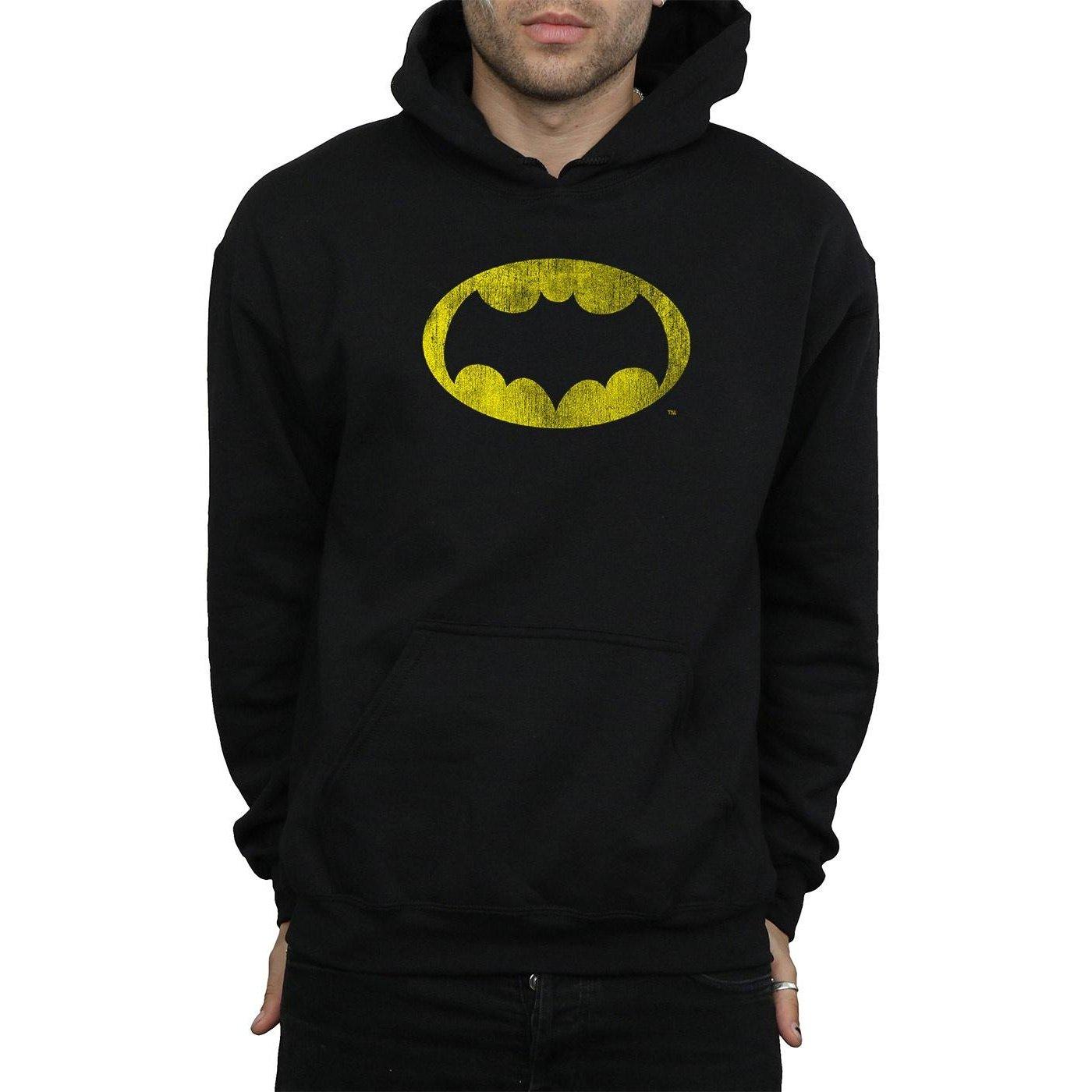 DC COMICS Batman Distressed Logo Kapuzenpullover  