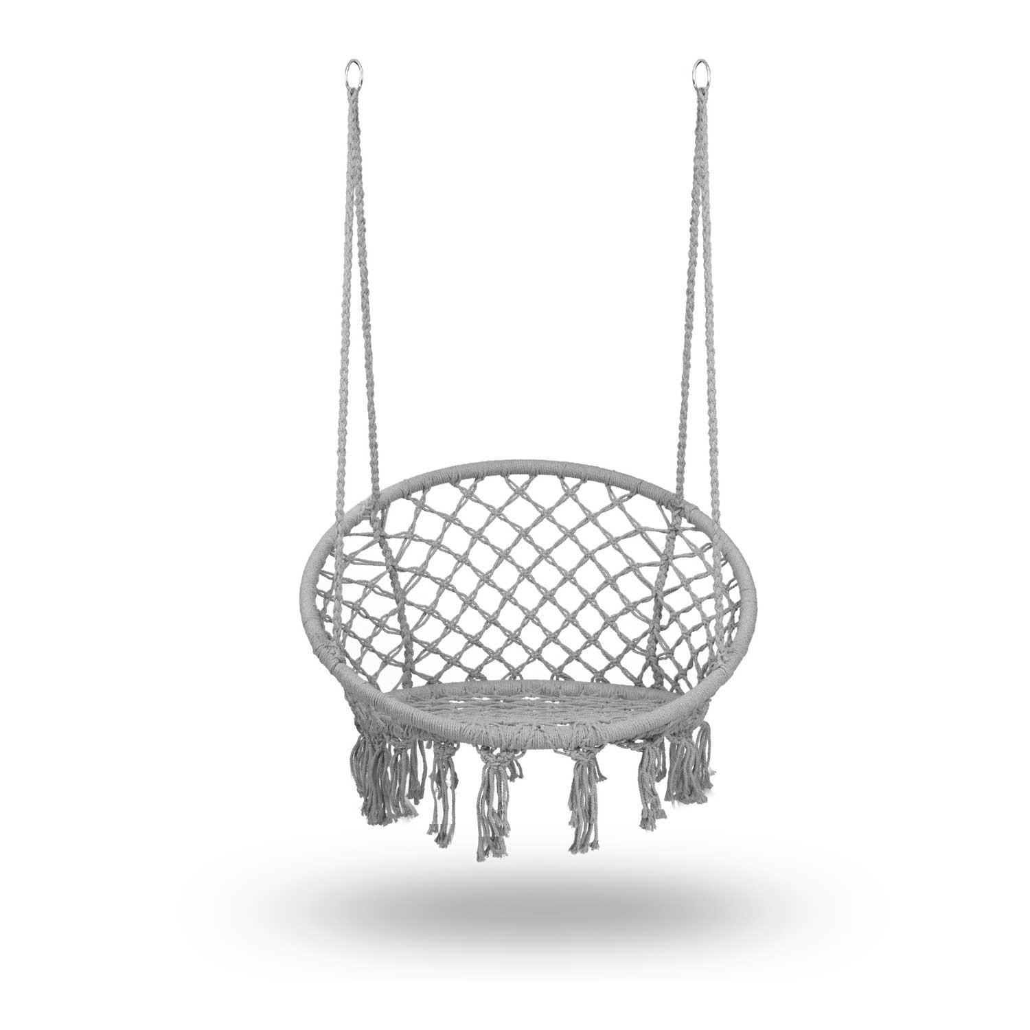 B2X Chaise de jardin suspendue BOHO gris  