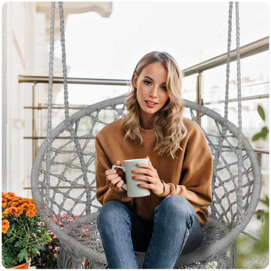 B2X Chaise de jardin suspendue BOHO gris  