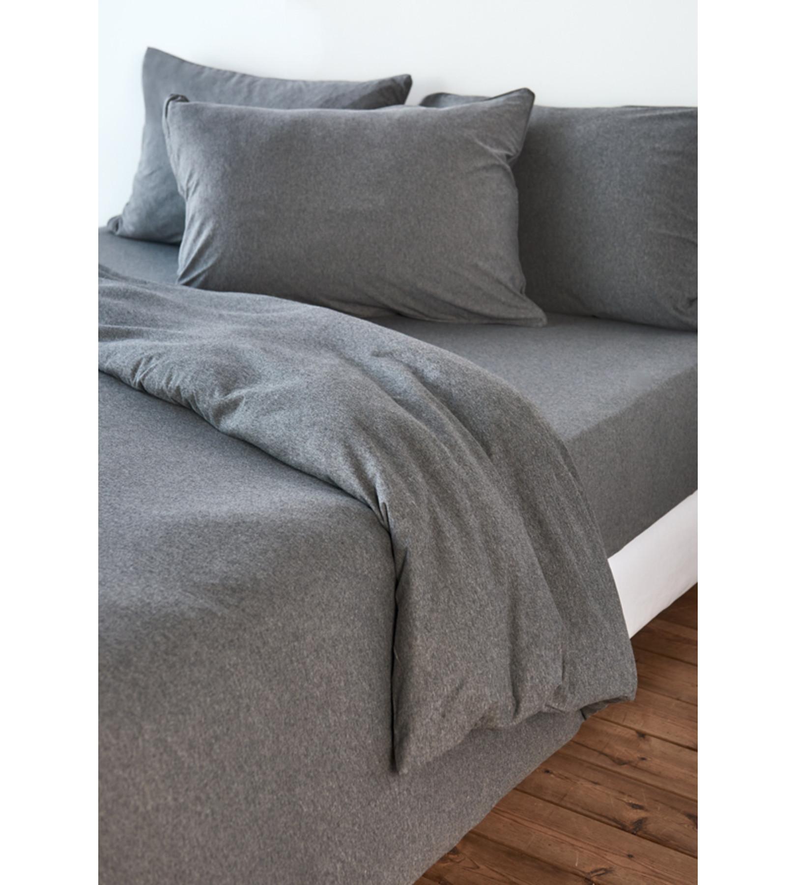 Living Home Melange Jersey Uni Set de linge de lit  