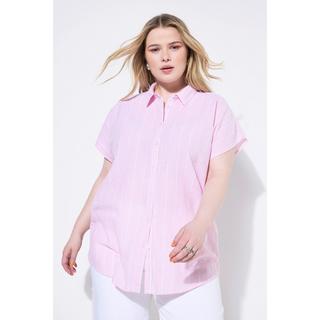 Studio Untold Oversized Blusenshirt mit Strukturstreifen  