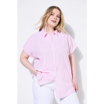 Blusenshirt, oversized, Strukturstreifen