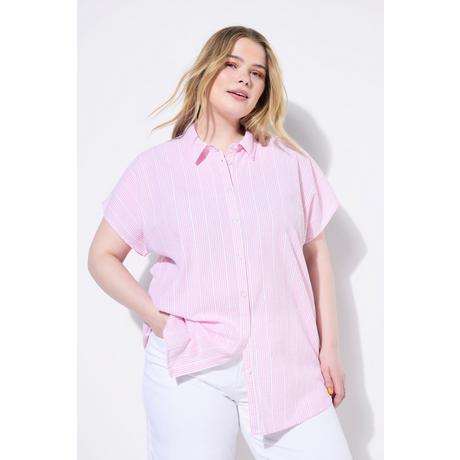 Studio Untold Oversized Blusenshirt mit Strukturstreifen  