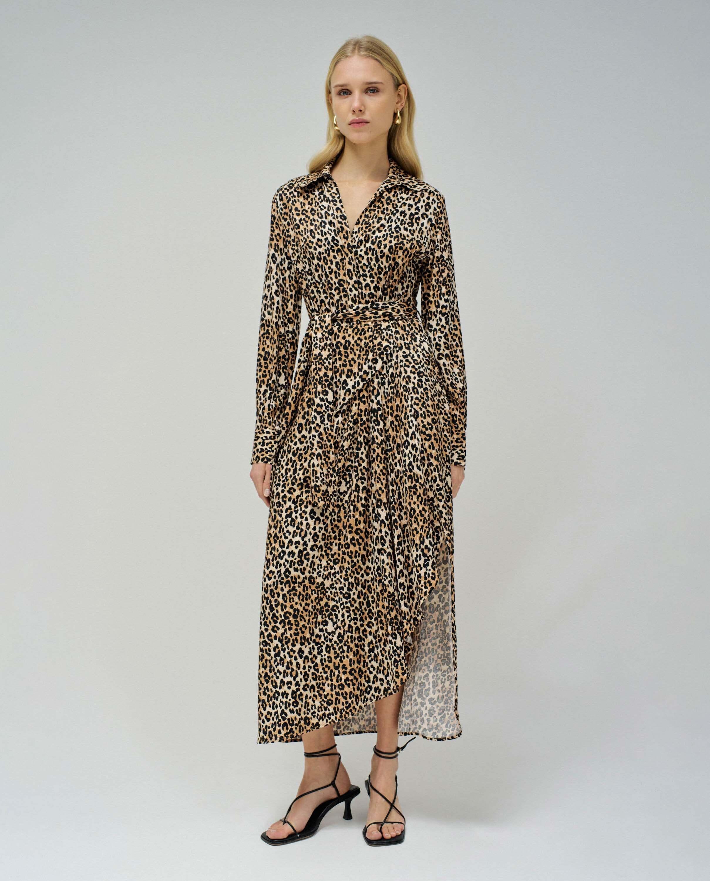 Salsa Leopardenmuster Midikleid  