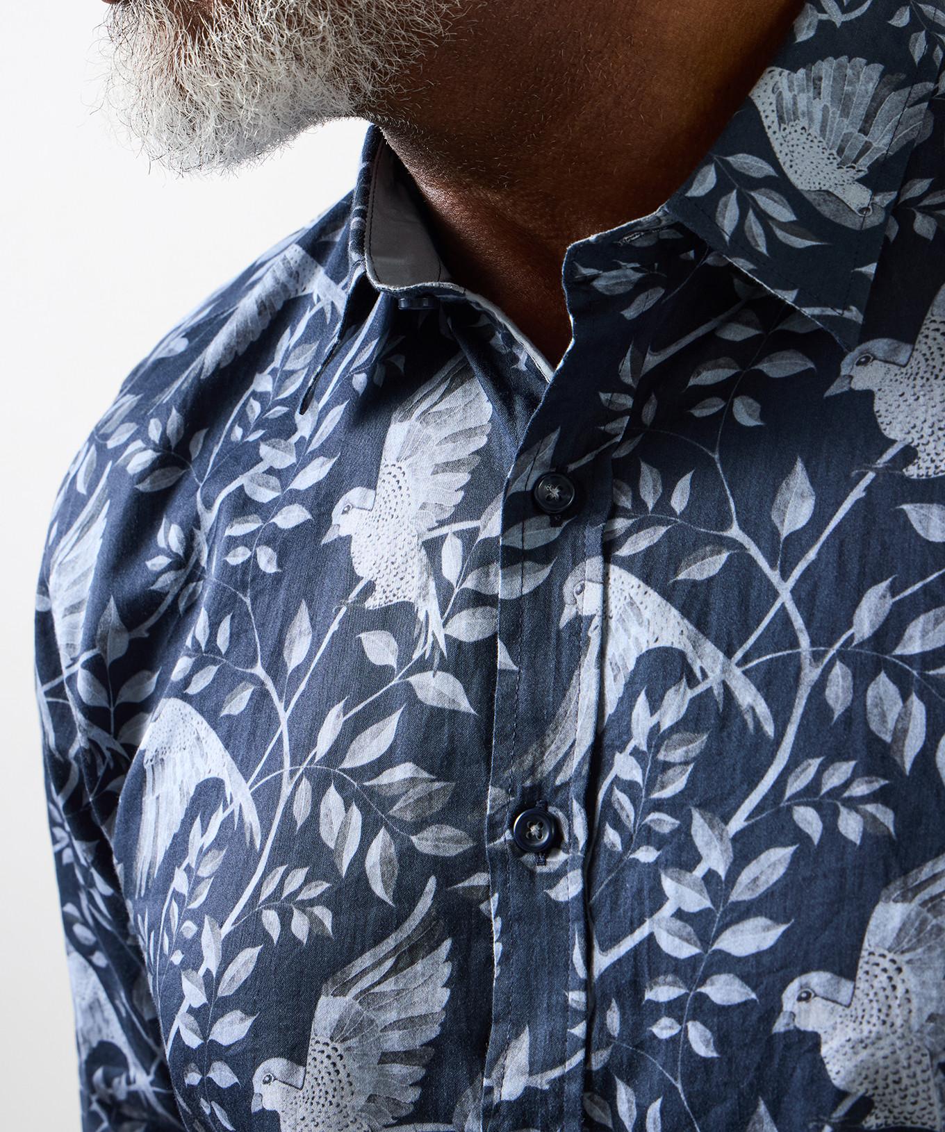 Joe Browns Langarmhemd Klassischer Kragen Vogelmotiv  