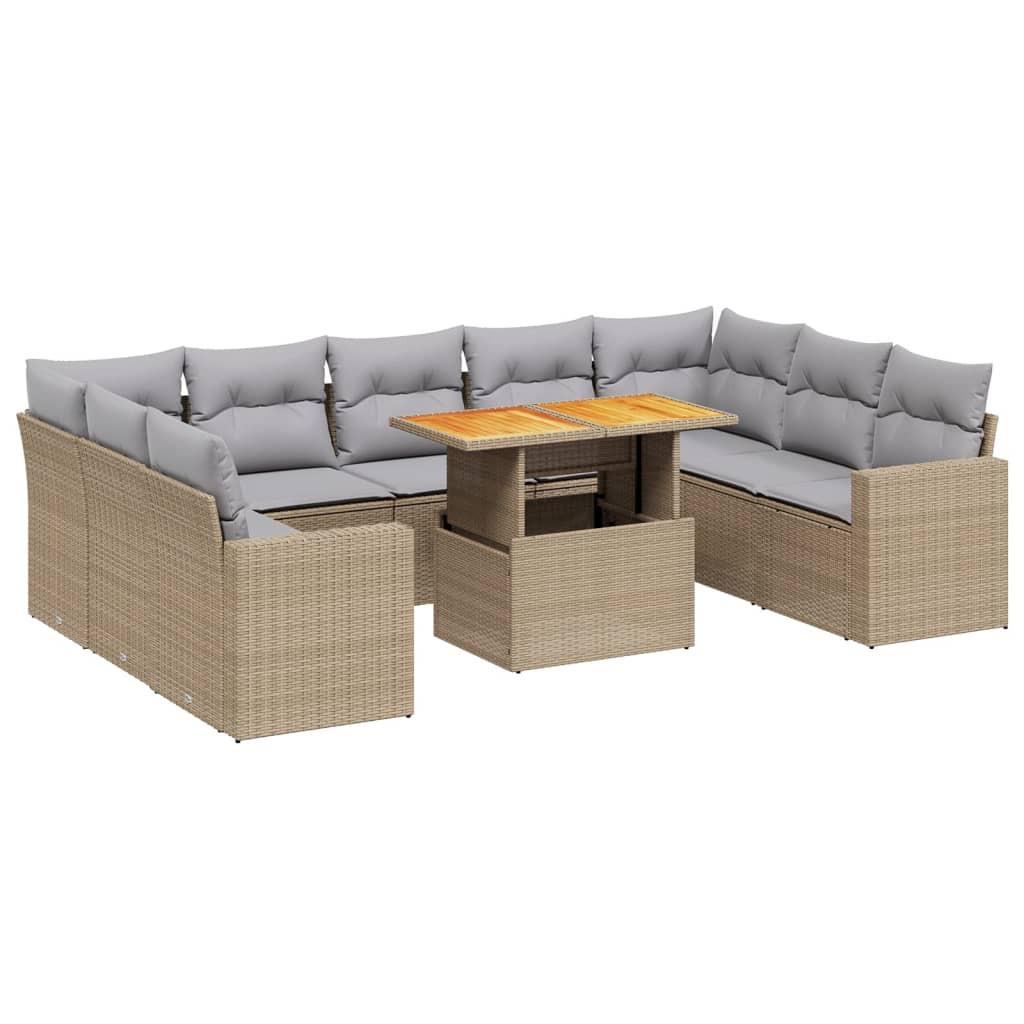 VidaXL set divano da giardino Polirattan  