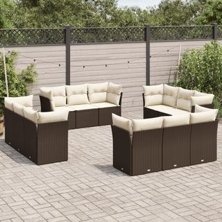 VidaXL set divano da giardino Polirattan  