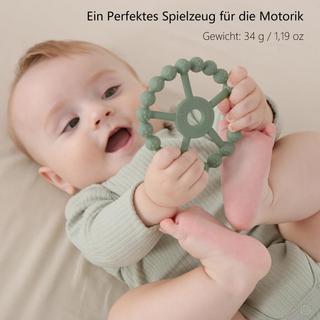 Activity-board  Beißring Baby, 3er-Pack Beißring Baby Spielzeug Kühlung, Silikon Greifring 