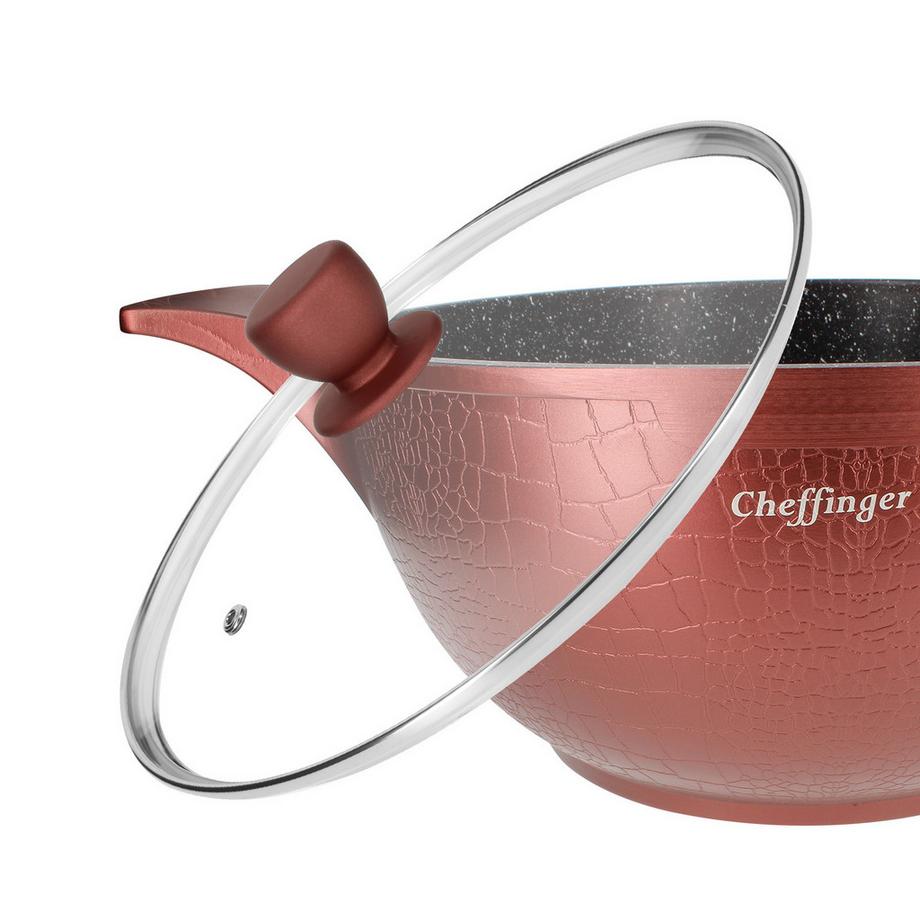 Cheffinger 3 Marmites 20 / 24 / 28cm Modèle Crocodile  