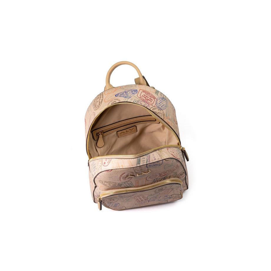 ALV by Alviero Martini Rucksack Reisepass Stempel Print  