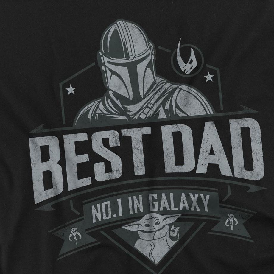 STAR WARS Star Wars The Mandalorian Best Dad T-Shirt Maniche Lunghe  