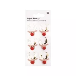 RICO-Design  Rico Design 99001.80.48 Dekorativer Aufkleber Papier Braun, Gold, Rot 