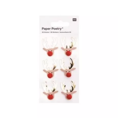 RICO-Design  Rico Design 99001.80.48 Dekorativer Aufkleber Papier Braun, Gold, Rot 