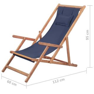 VidaXL Chaise de plage tissu  