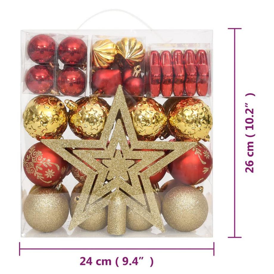 VidaXL Ensemble de boules de noël plastique  