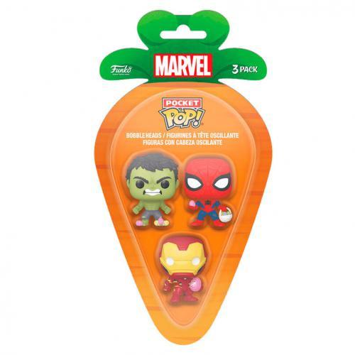 Funko  Funko POP! Carrot Pocket: Spider-Man Hulk Iron Man 