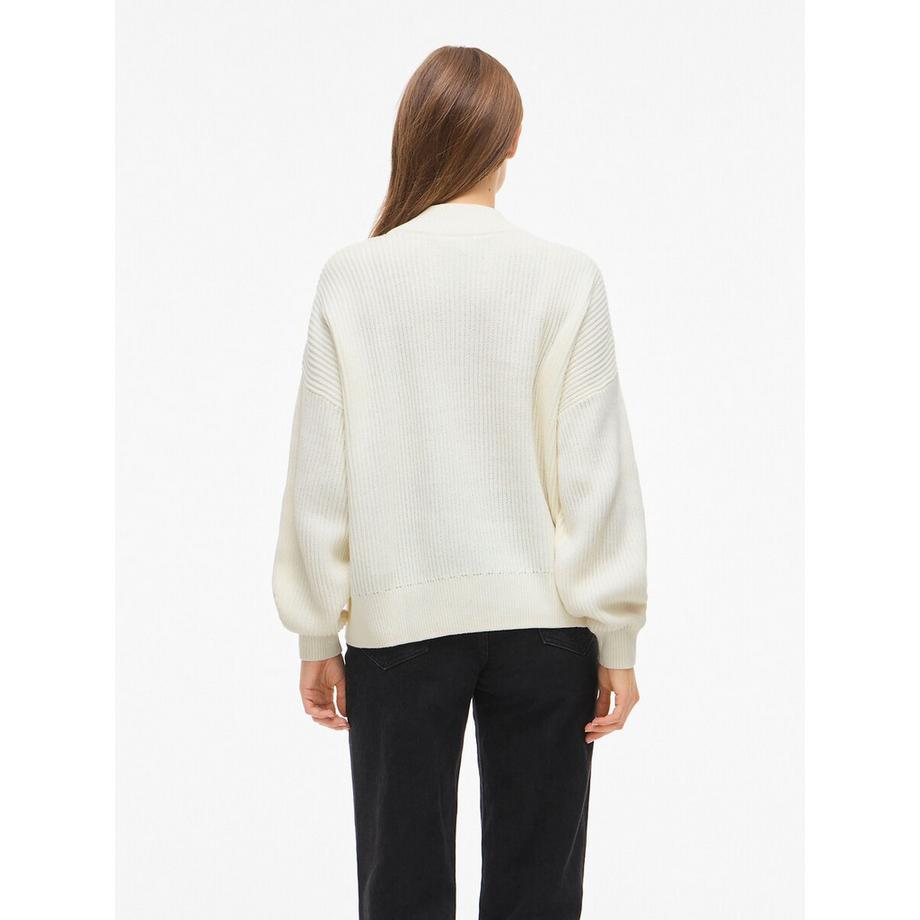 VILA Langarm Pullover mit goldenen Knöpfen  