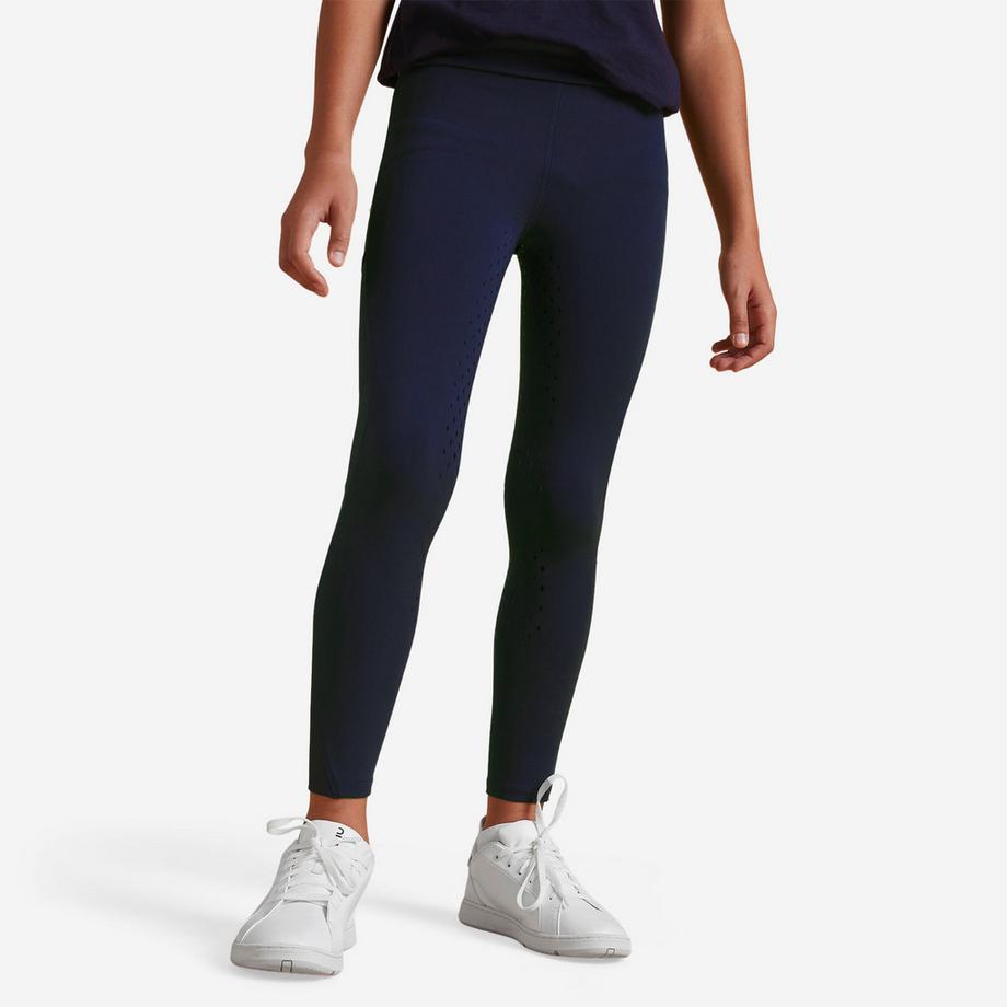 Reitleggings Full Grip Kinder - 500/schwarz