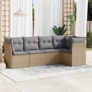 VidaXL set divano da giardino Polirattan  