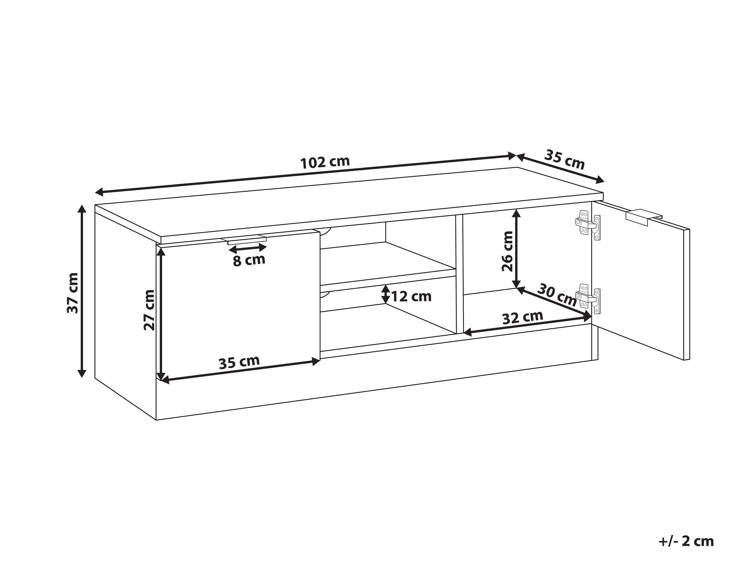 Beliani Meuble TV en Panneau de particules de bois Scandinave WINNIPEG  