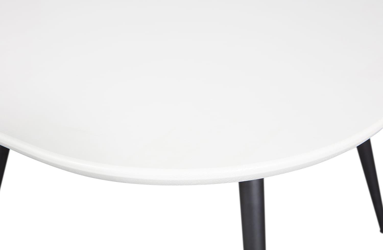 mutoni Table Tablo frêne blanc brumeux 130x130  