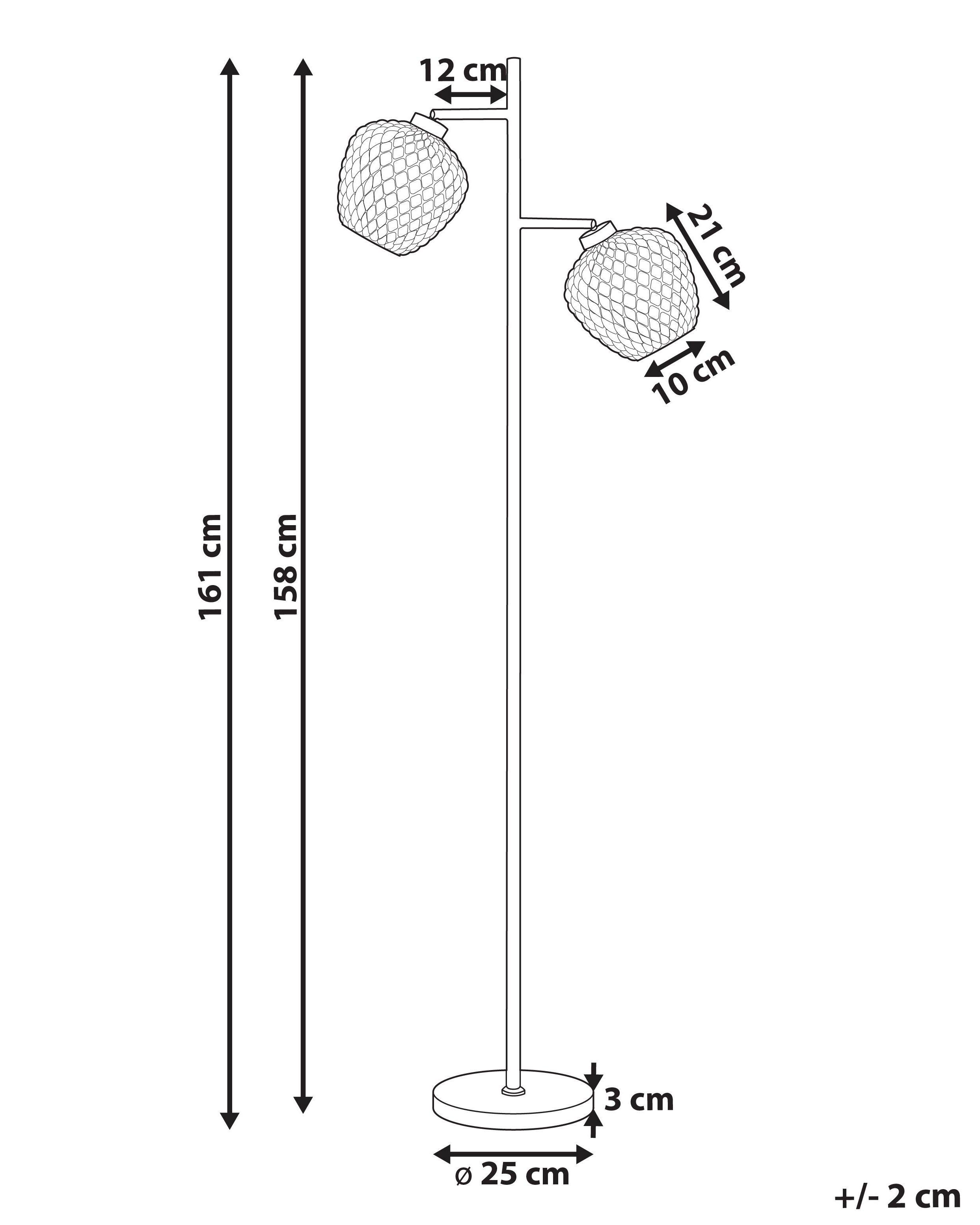 Beliani Lampadaire en Verre Moderne SHERRY  