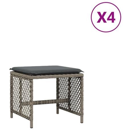 VidaXL  Gartenhocker poly-rattan 