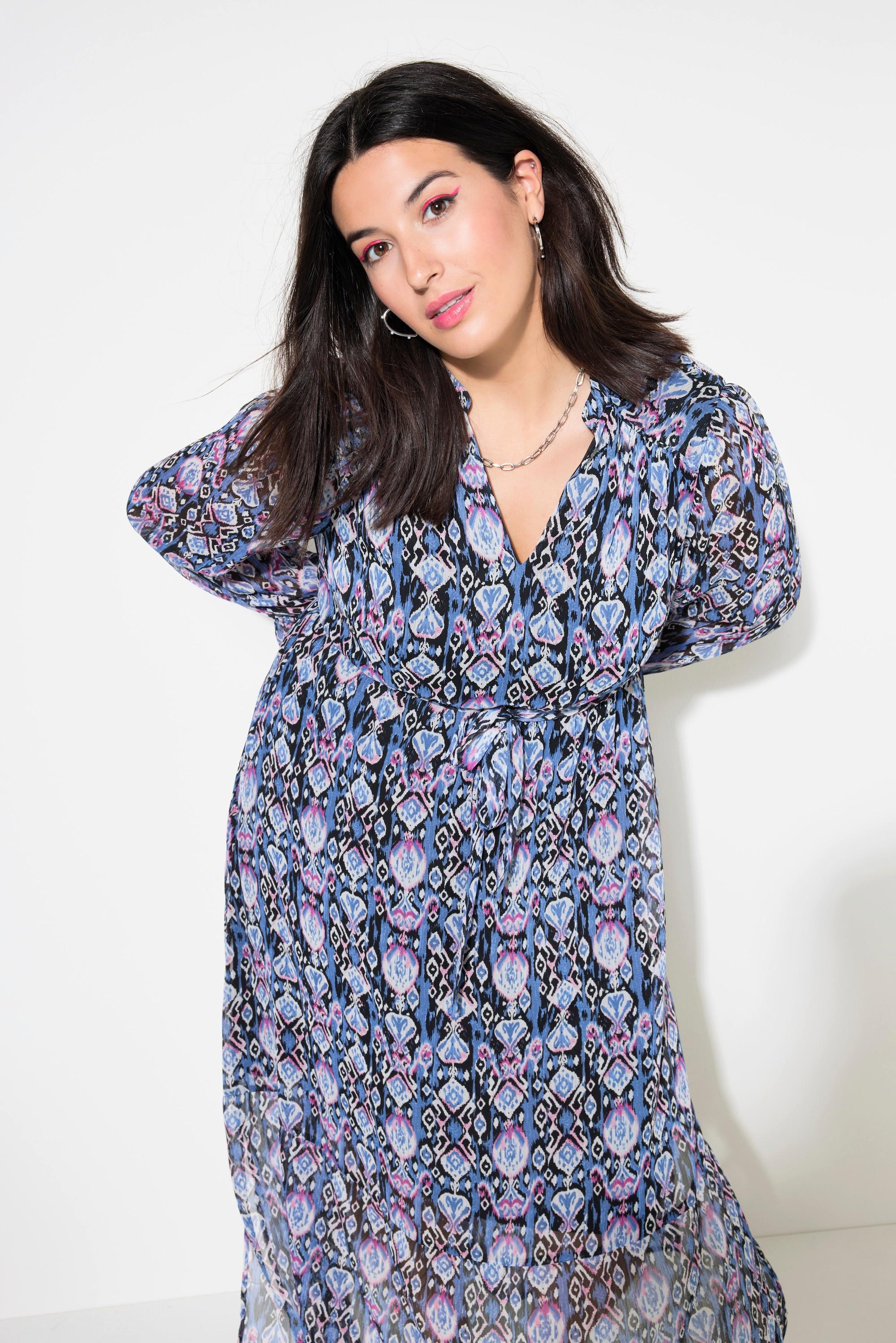 Studio Untold Robe Maxi Coupe Évasée Imprimé Graphique Taille Élastique  