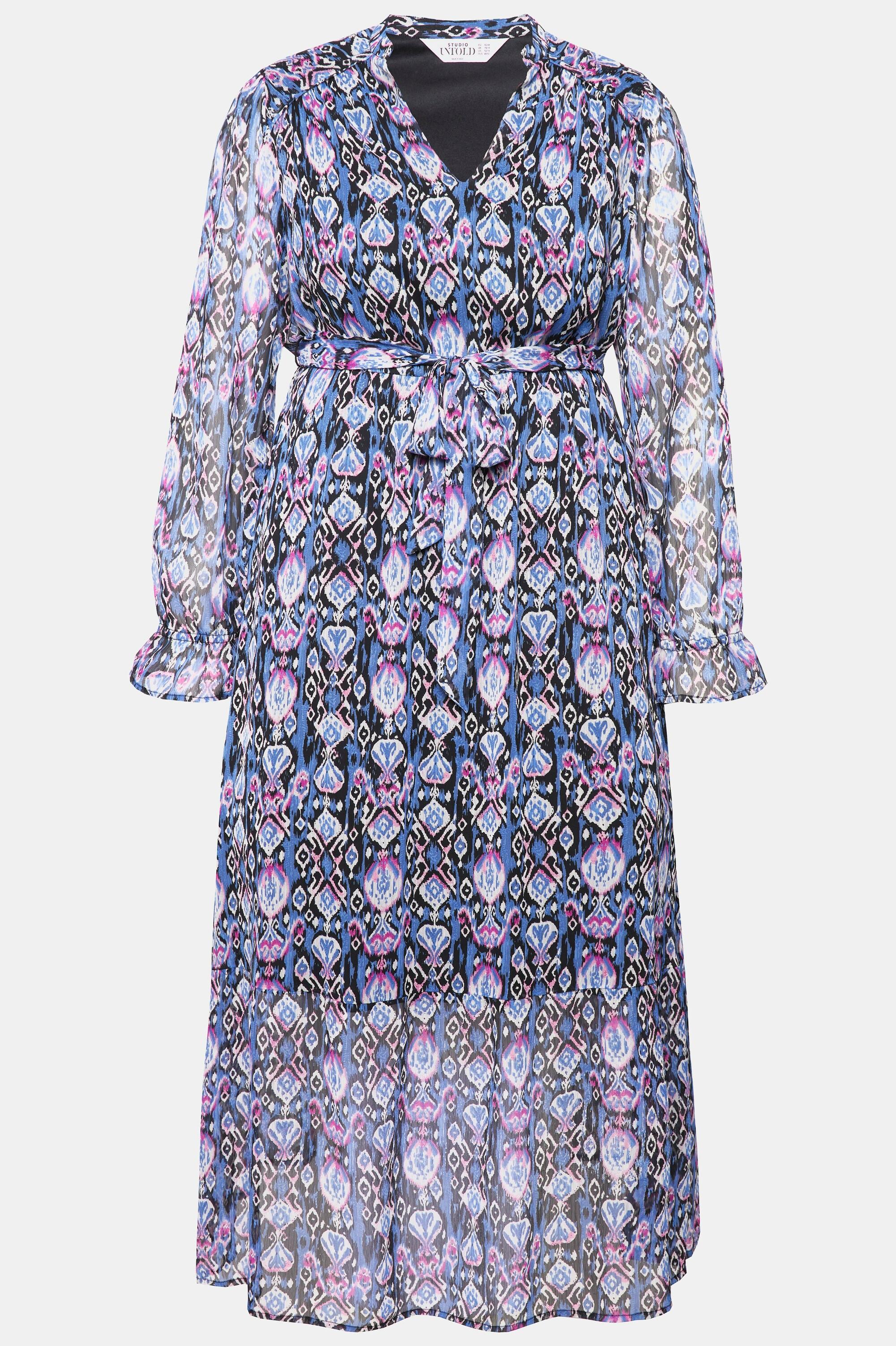 Studio Untold Robe Maxi Coupe Évasée Imprimé Graphique Taille Élastique  