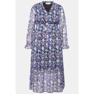 Studio Untold Robe Maxi Coupe Évasée Imprimé Graphique Taille Élastique  