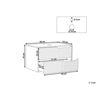 Beliani Meuble lavabo mural en MDF Moderne QUINTELA  