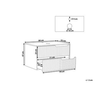 Beliani Meuble lavabo mural en MDF Moderne QUINTELA  