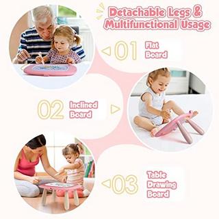 Activity-board  Magnetische Maltafel Zaubertafel für Kinder, Bunte Löschbare Magnettafel Zeichentafel mit Beinen 