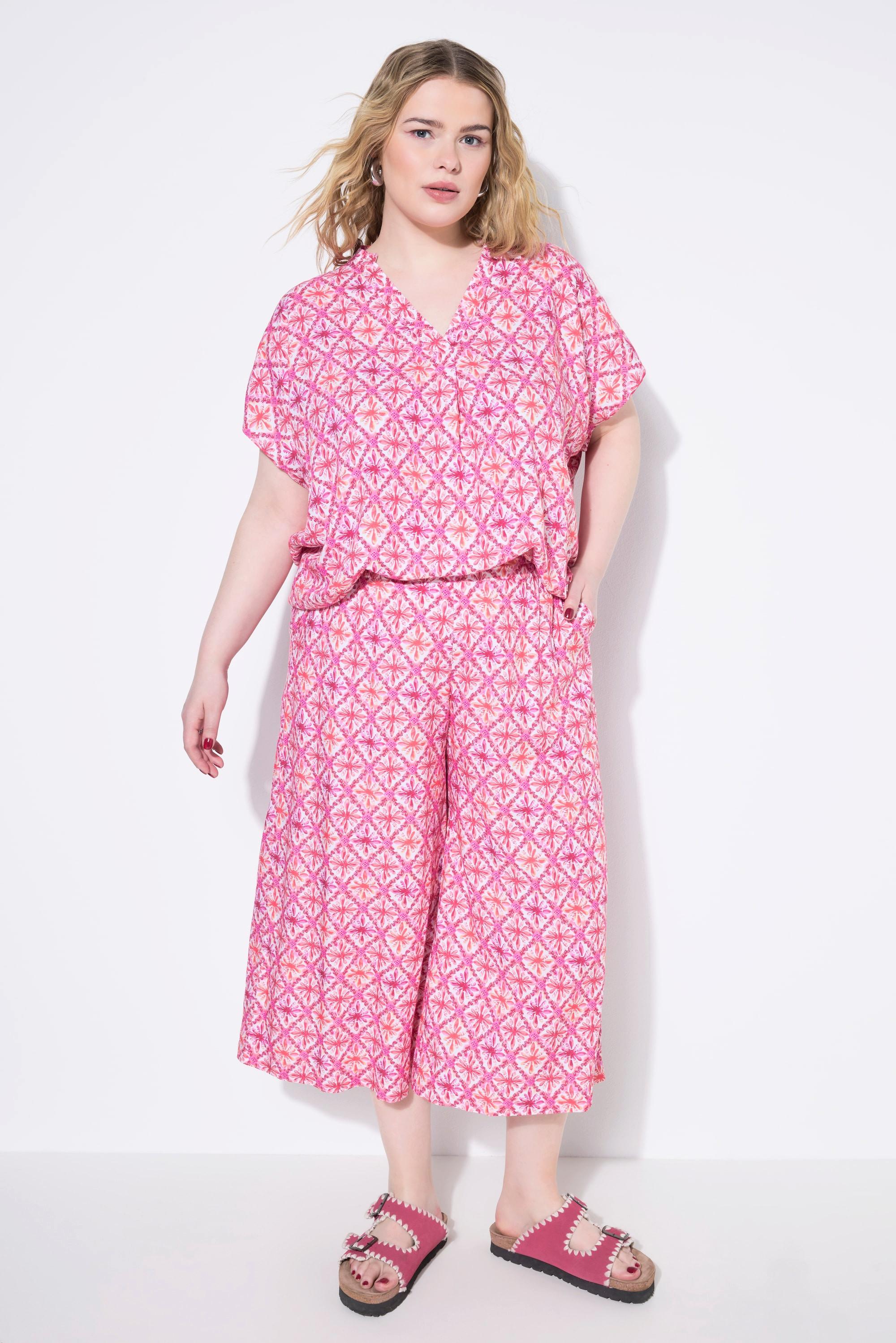 Studio Untold Culottes Taglio Gamba Ampio Stampa Rombi  